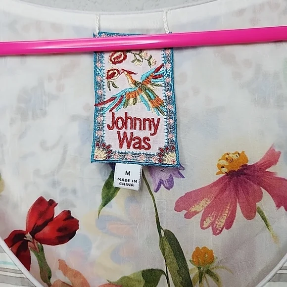 JOHNNY WAS TABITHA REVERSIBLE FLORAL PRINT TANK SIZE M - Picture 7 of 13